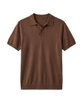 Brown Knit Polo T-Shirt Eleven Percent