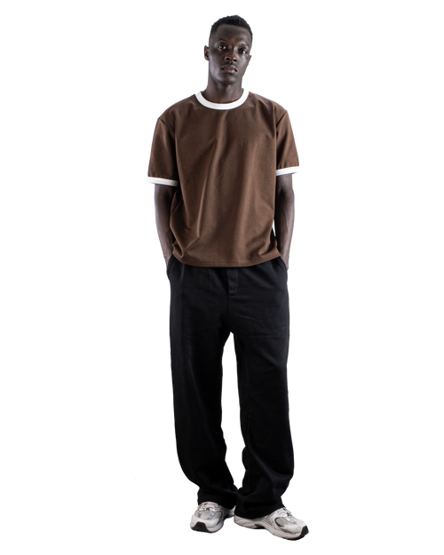 Brown Ringer T-Shirt Eleven Percent