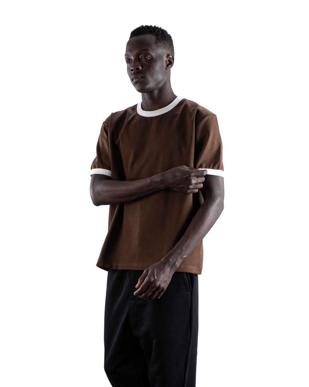 Brown Ringer T-Shirt Eleven Percent