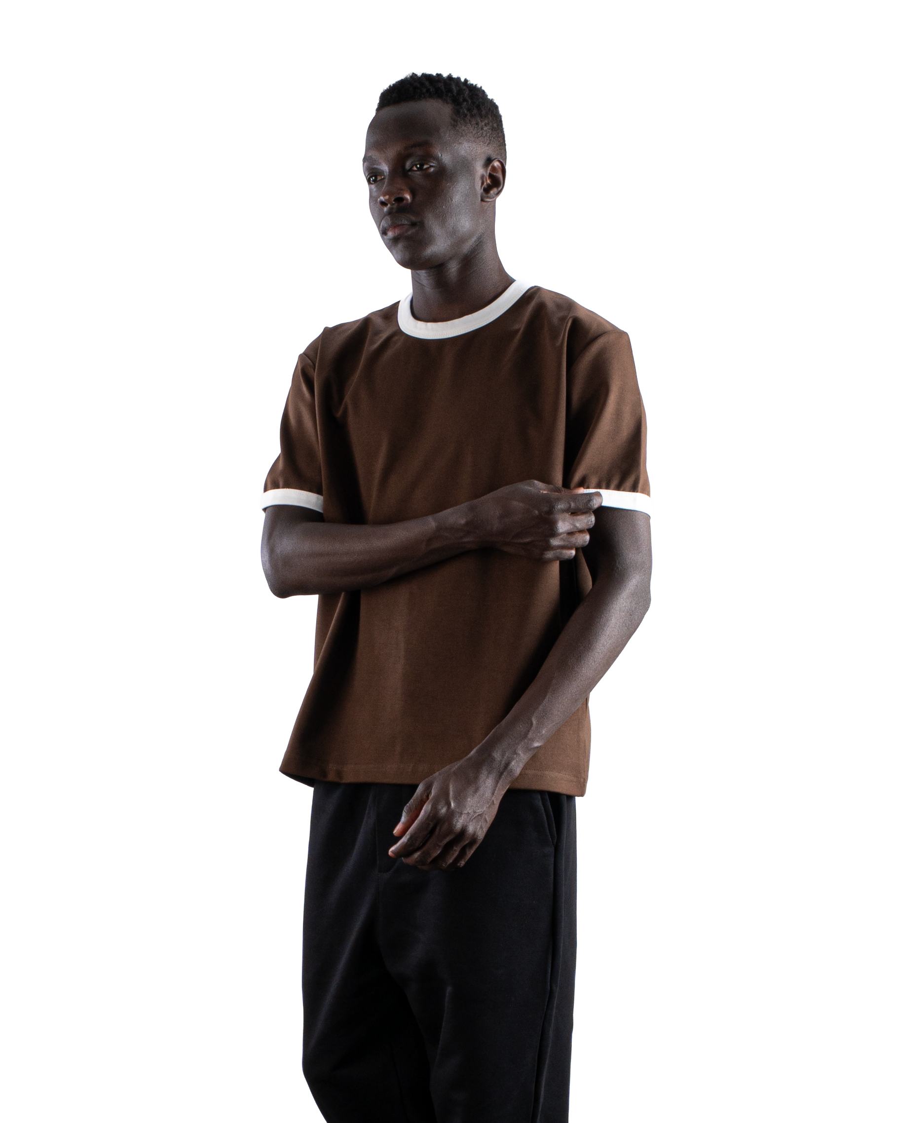 Brown Ringer T-Shirt Eleven Percent