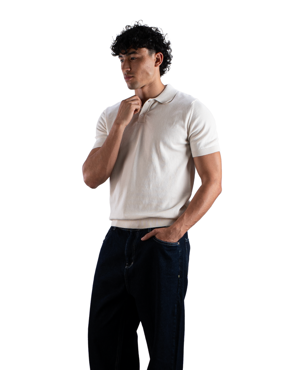 Off-White Knit Polo T-Shirt Eleven Percent