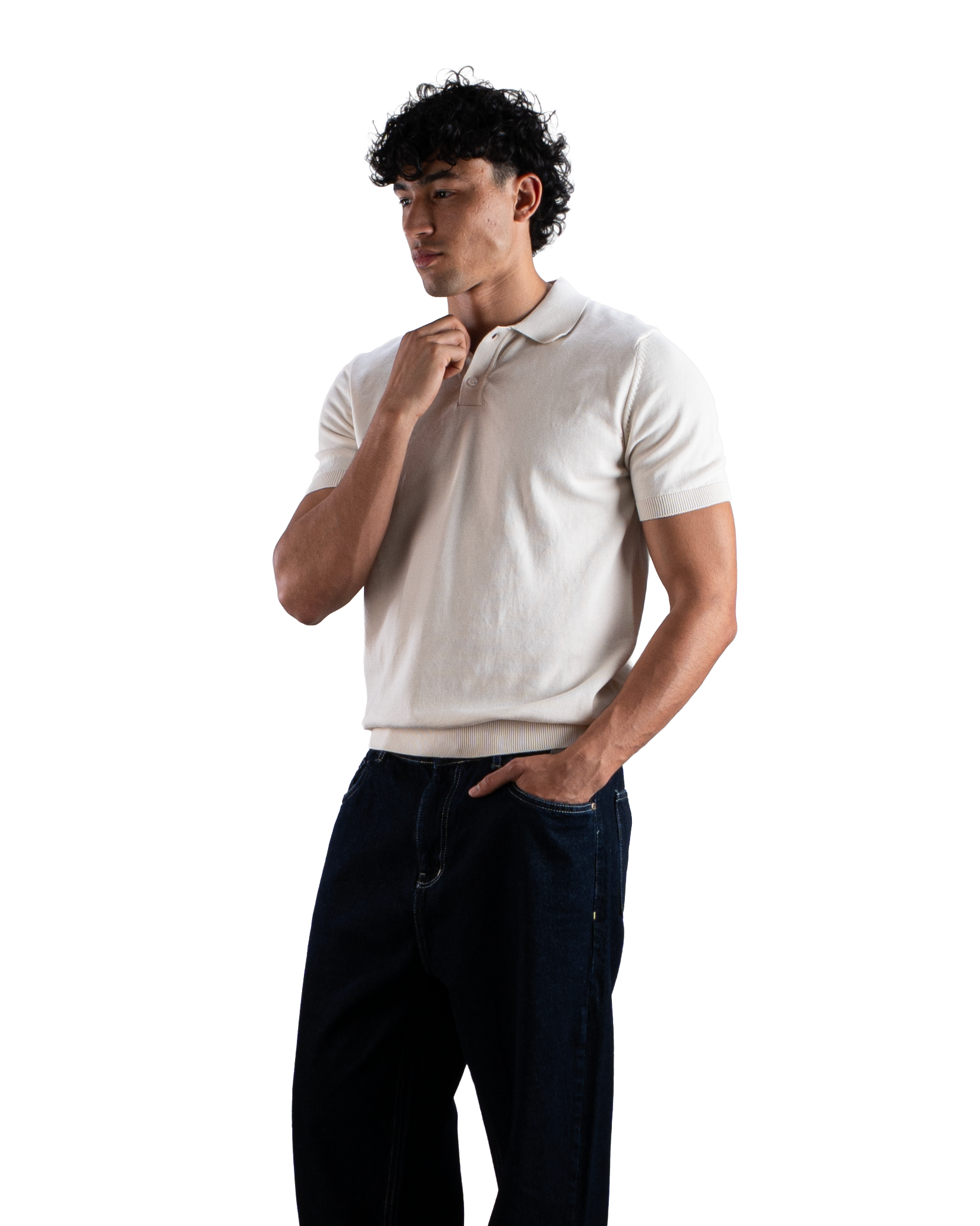 Off-White Knit Polo T-Shirt Eleven Percent