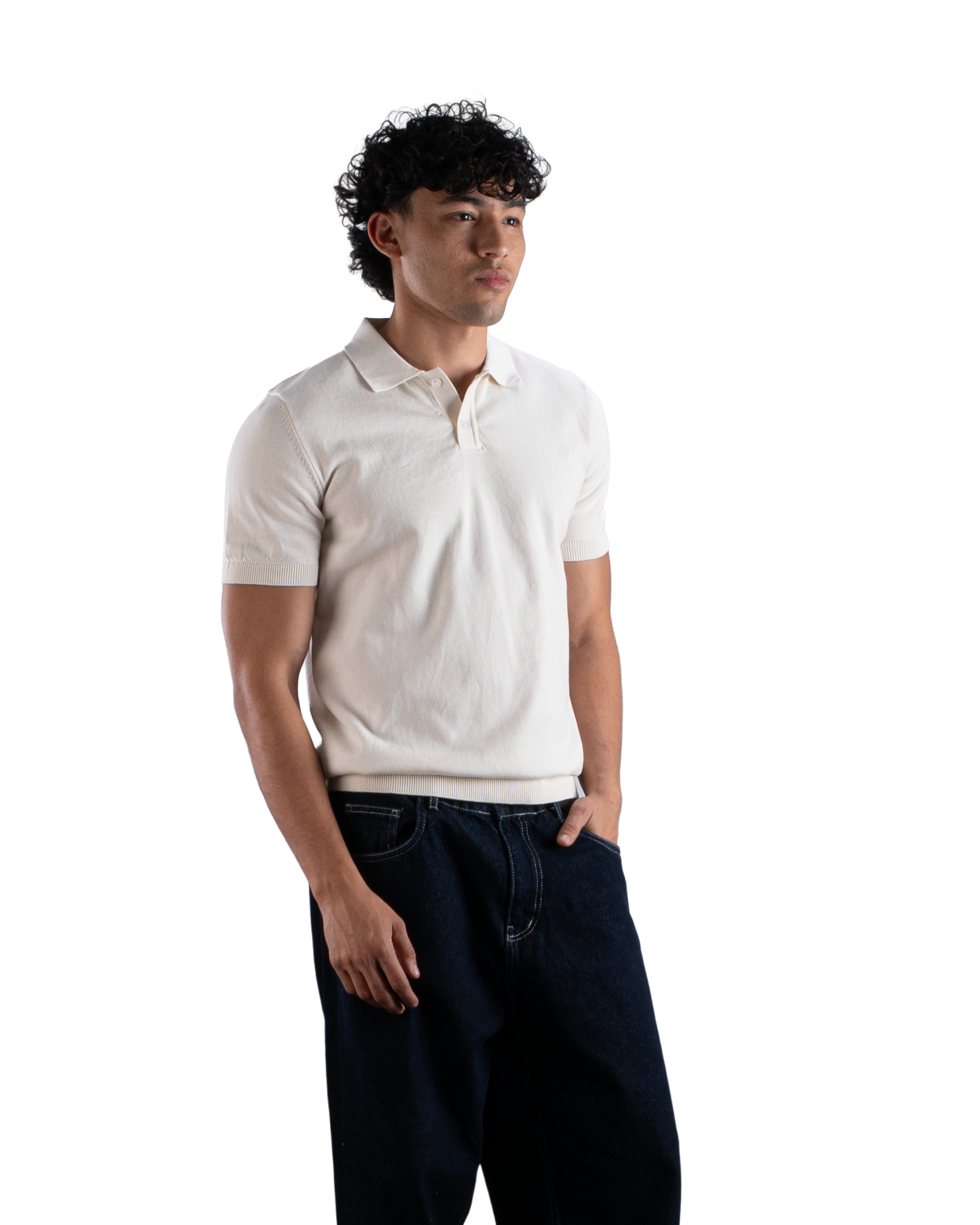 Off-White Knit Polo T-Shirt Eleven Percent