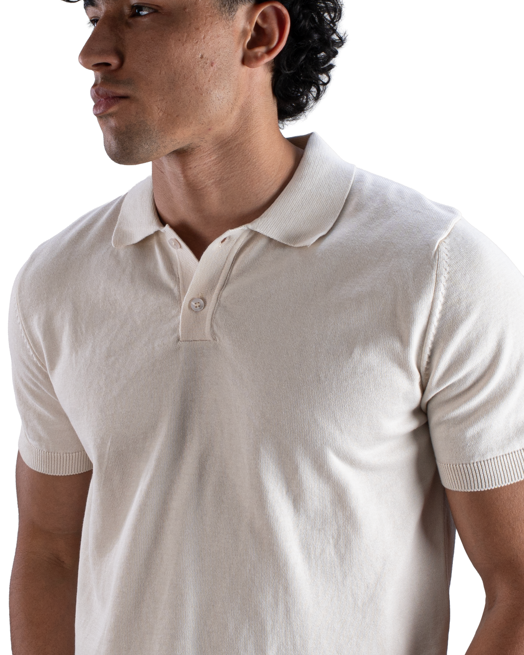 Off-White Knit Polo T-Shirt Eleven Percent
